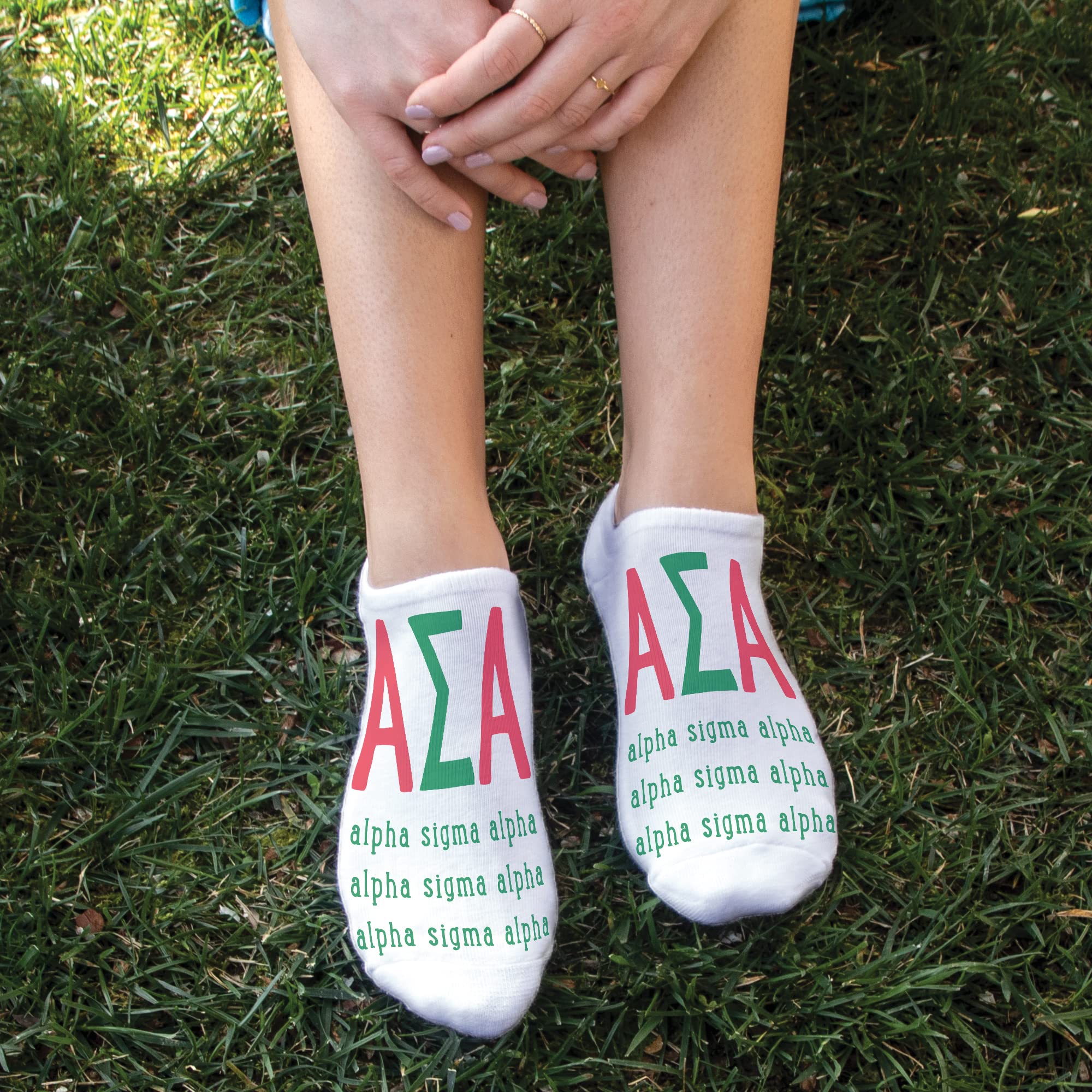Custom Printed Sorority Socks for Women & Girls - Greek Letter Socks with Large Designs | Perfect for Sorority Events, College Gifts & Sisterhood Celebrations