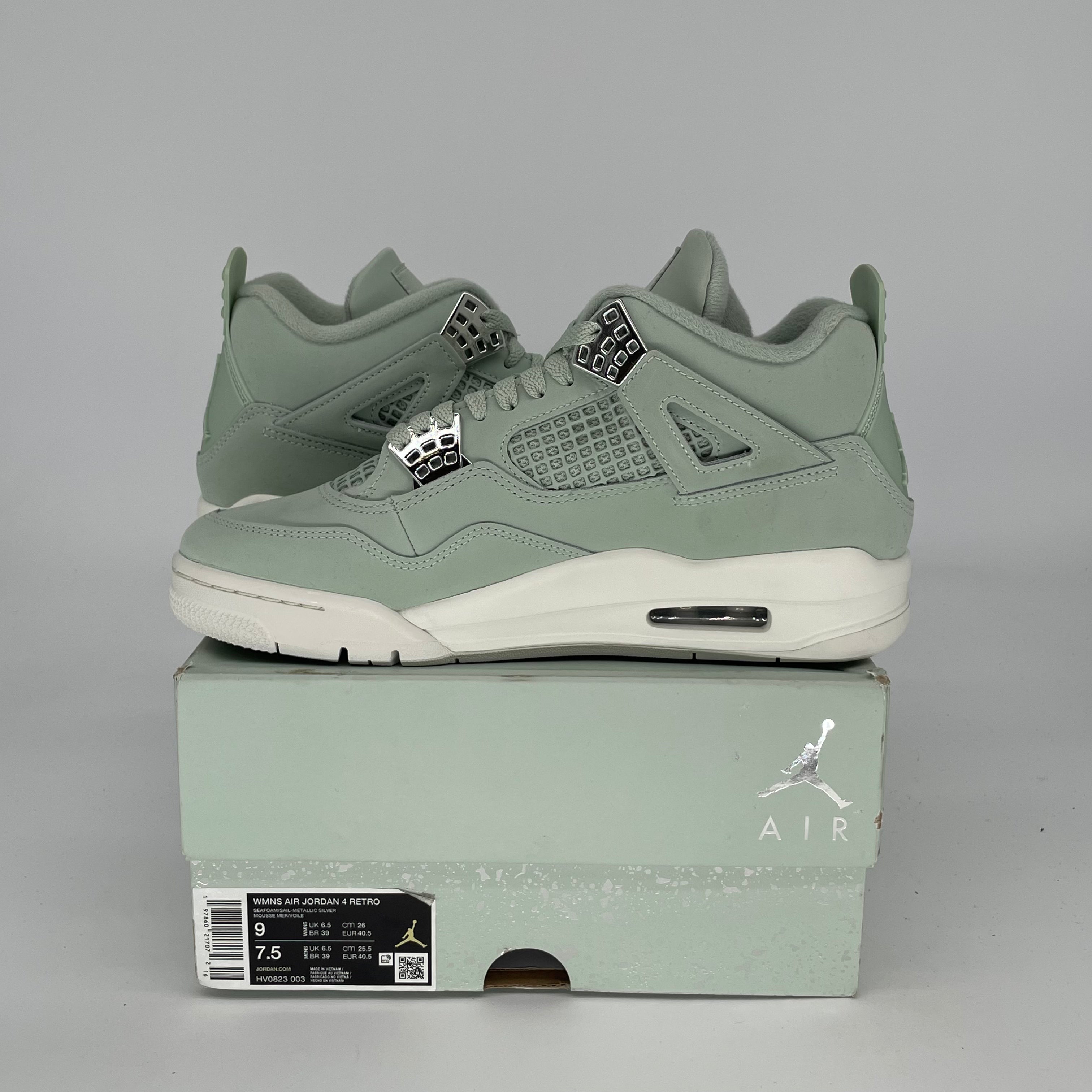 AIR JORDAN 4 SEAFOAM SAIL Women's Sneakers - Size 7.5/9W (HV0823-003) | Retro Basketball Shoes for Women, Casual Streetwear & Gym Fashion