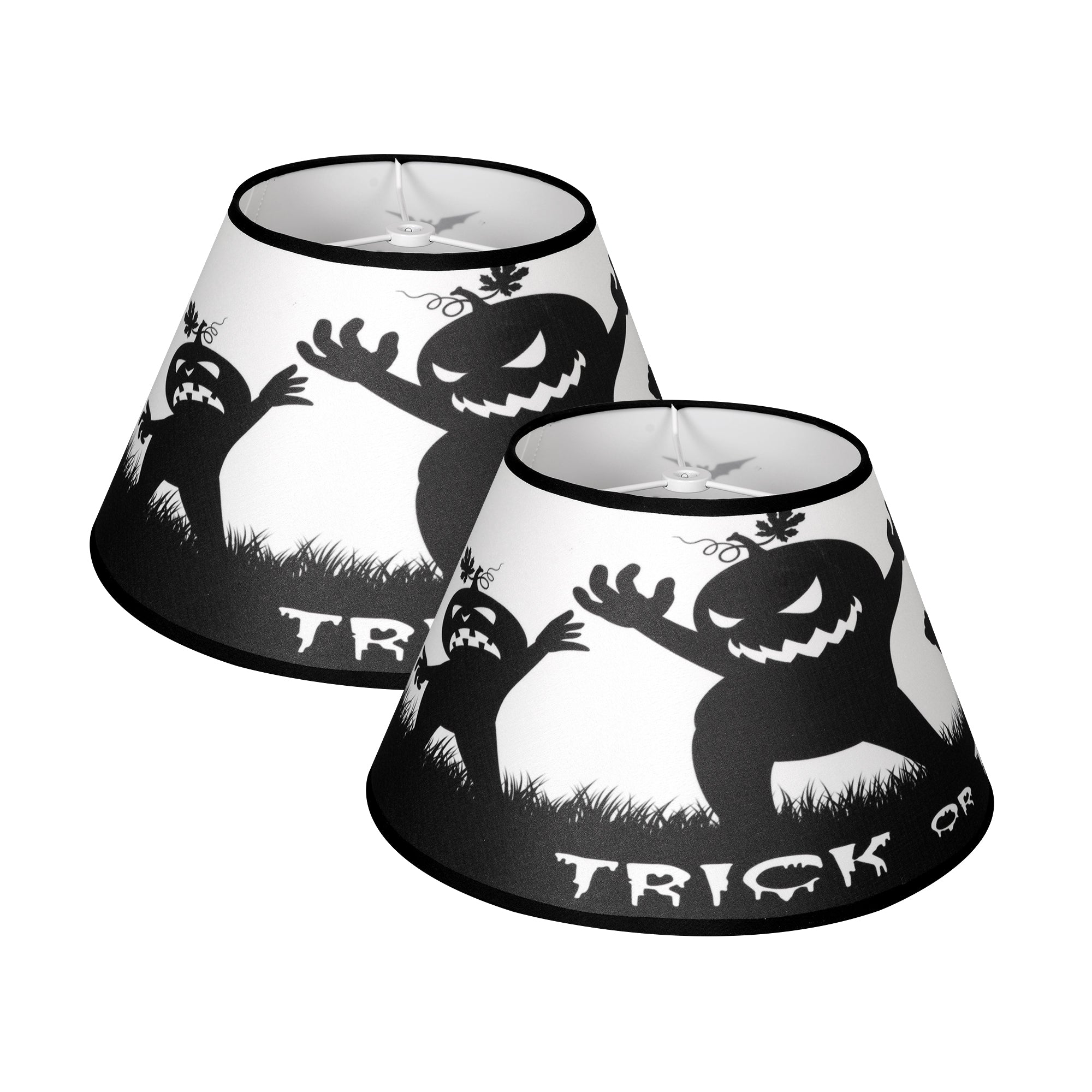Halloween Limited Edition Round Empire Lamp Shade Set of 2 - 7x13x7.8 Inches for Spooky Home Decor | Perfect for Living Room, Bedroom & Halloween Party Decorations
