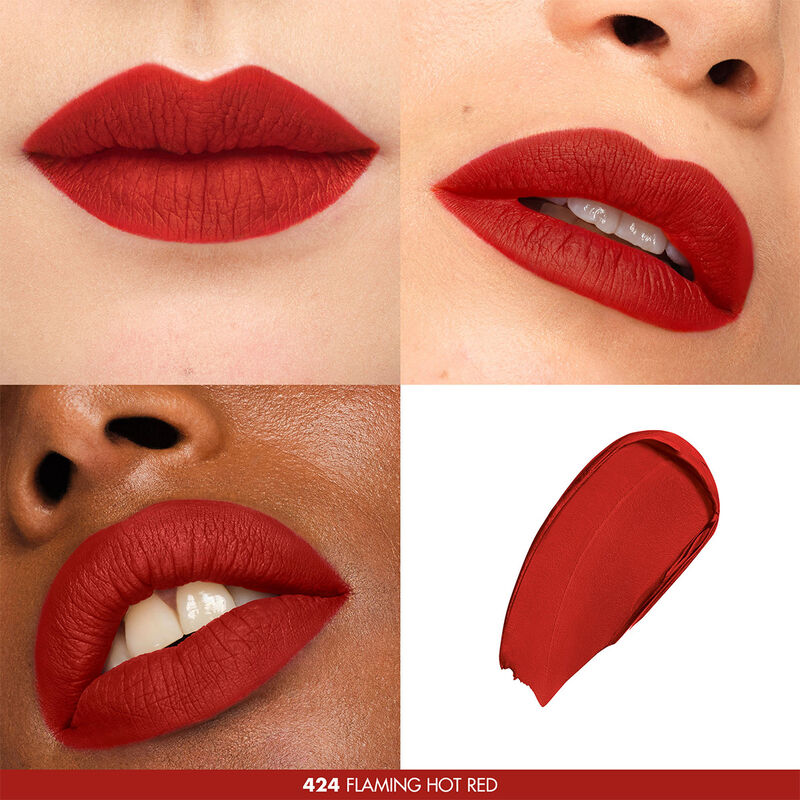 424 Flaming Hot Red Rouge Artist For Ever - Long-Lasting Matte Lipstick for Bold Makeup Looks | Perfect for Parties, Date Nights & Special Occasions