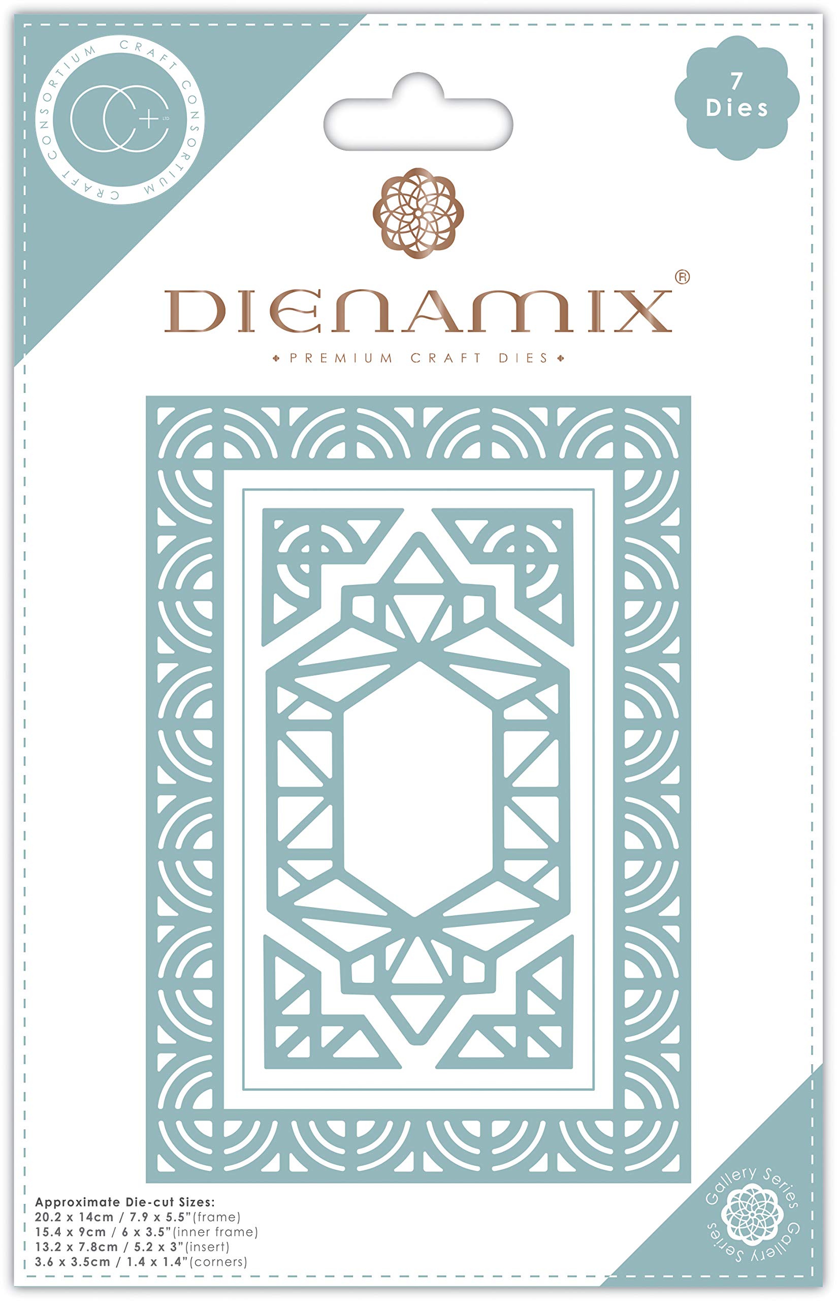 CRAFT CONSORTIUM LTD DIENAMIX Dies Iron Frame, Rose Gold - Premium Metal Crafting Dies for Scrapbooking, Card Making & DIY Projects - Perfect for Home Decor, Gift Wrapping & Paper Crafts