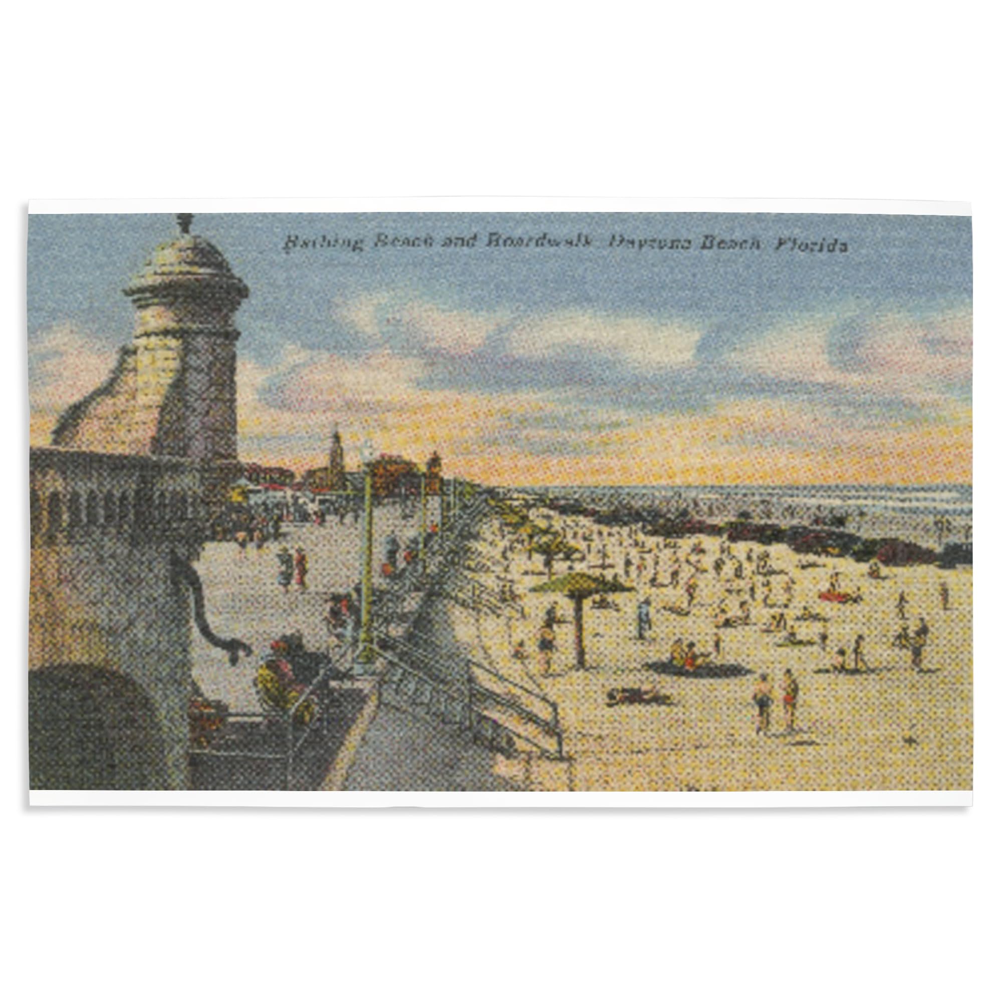 Lantern Press 16x24 Inch Giclee Art Print - Daytona Beach Florida Boardwalk Ocean View Wall Decor | Coastal Home Decor, Beach House Living Room & Office Artwork