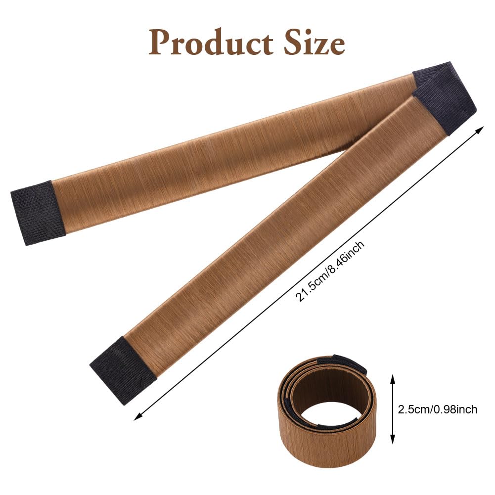 URAQT Magic Bun Maker Set - 2 Piece Hair Bun Maker for Women & Girls, French Twist Hair Accessories (Light Brown) - Perfect for Parties, Weddings & Everyday Hairstyles