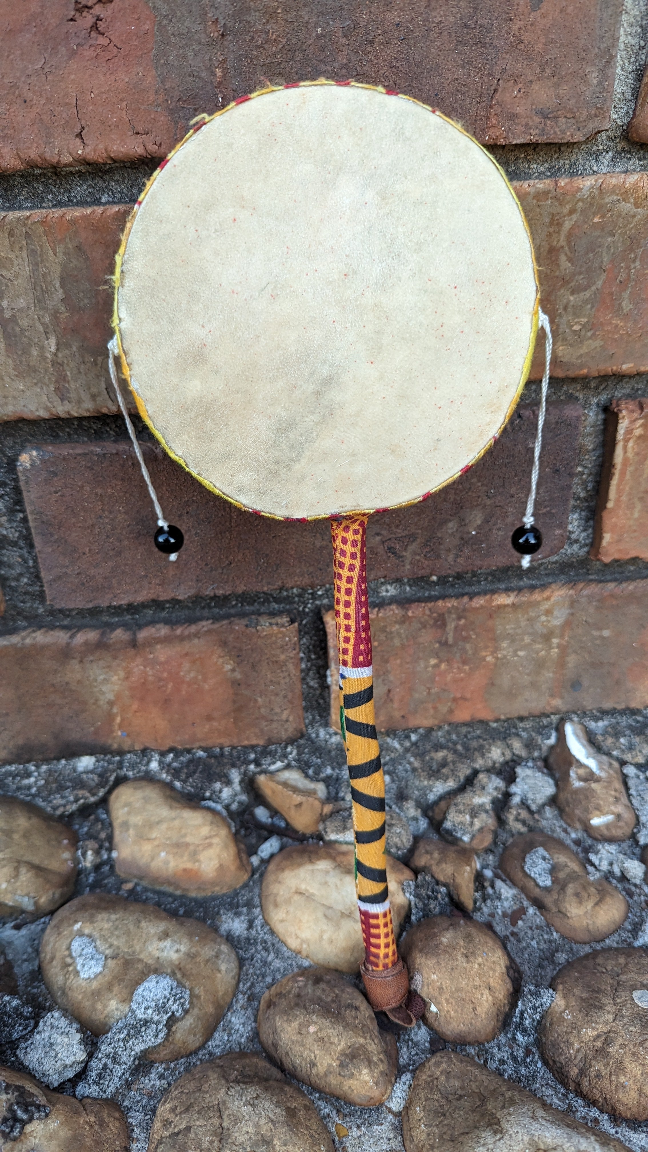 Itnahsa Handheld African Percussion Drum with Authentic Kente Print - Traditional Djembe Style Musical Instrument for Kids & Adults - Perfect for Music Class, Cultural Events & Home Decor DPADPD1