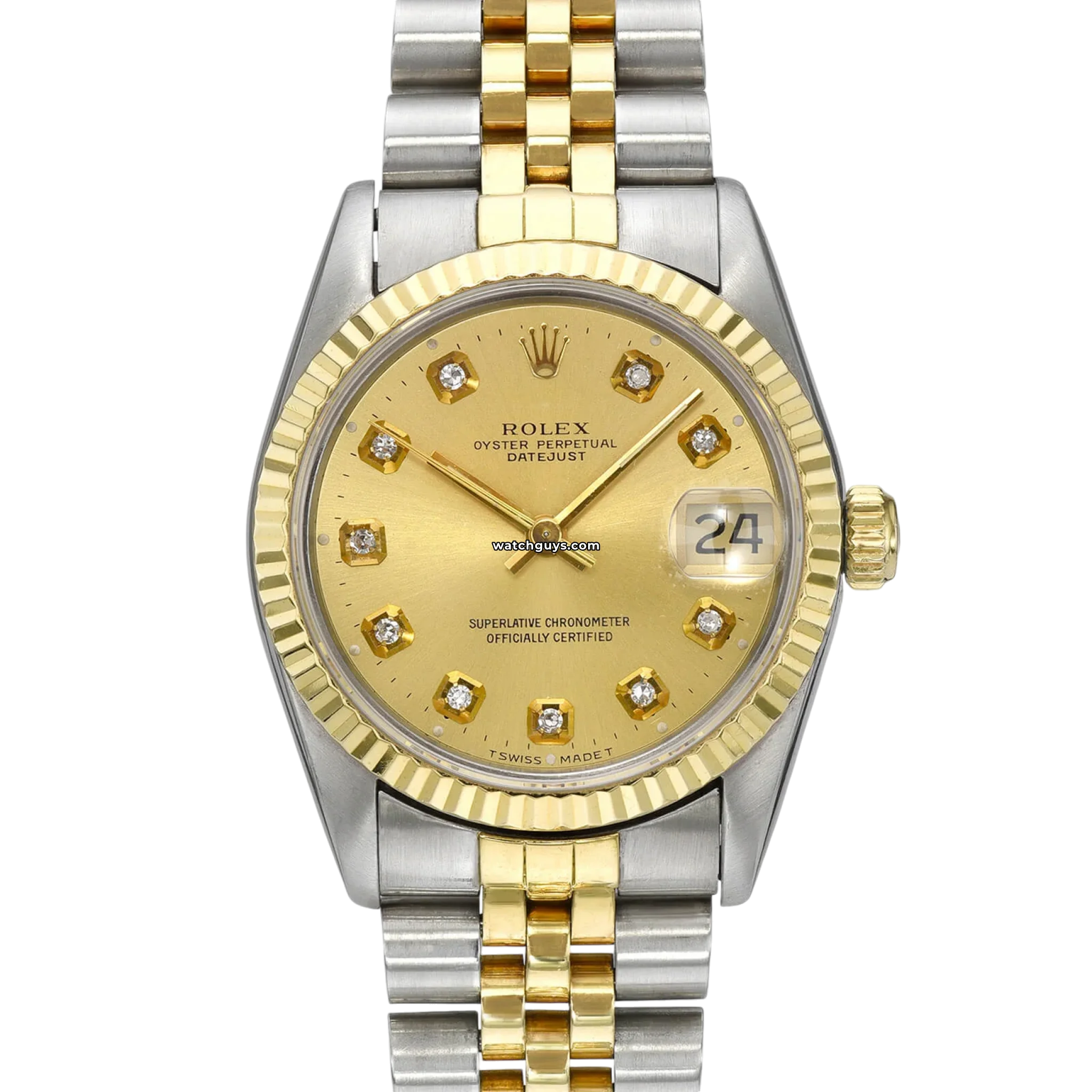 Rolex Datejust 68273 Two Tone Champagne Diamond Watch - Luxury Swiss Timepiece for Men & Women - Perfect for Business, Gifts & Special Occasions
