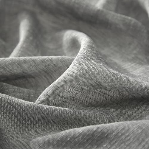 Light Gray Sheer Linen Curtains, Grommet
