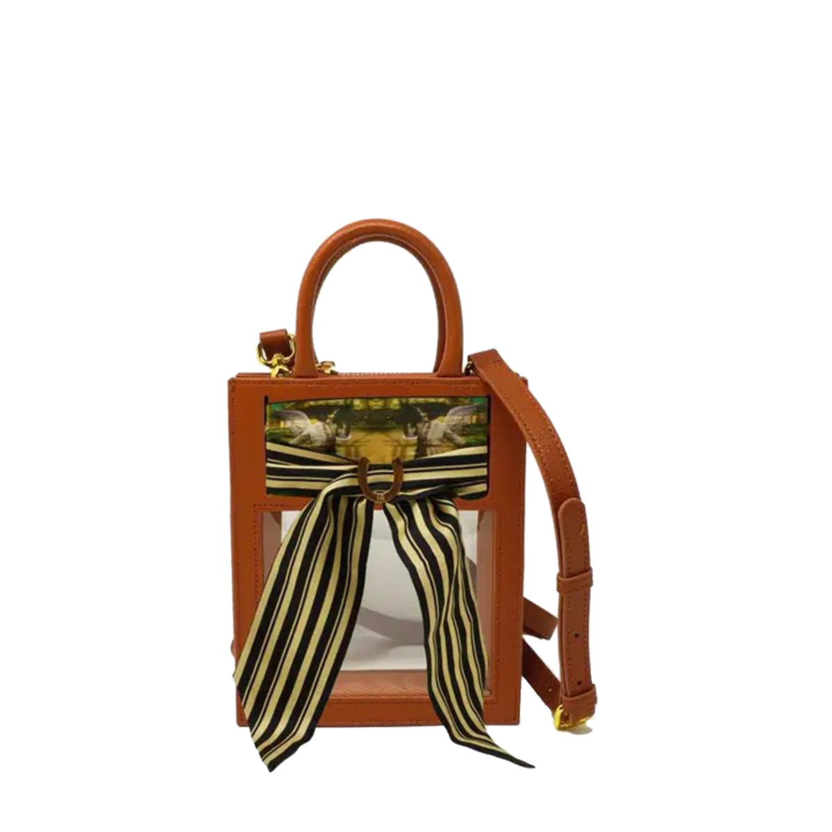 Hampton Road Mini Calista Clear Crossbody Bag with Twilly Scarf - Perfect for Concerts, Festivals, and Travel