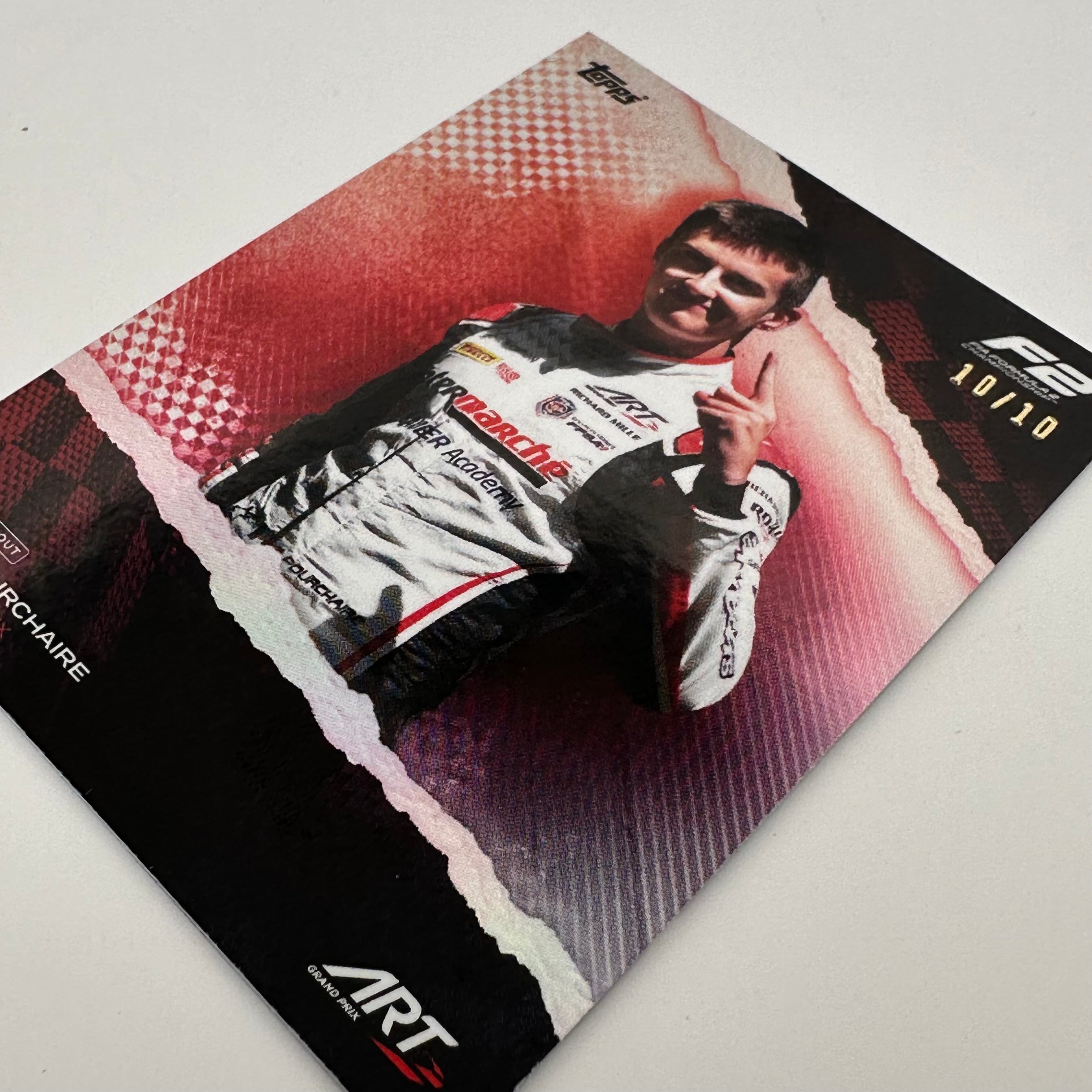 Theo Pourchaire 2022 Topps Lights Out #10/10 Red - Rare Racing Card for Collectors & Fans - Perfect for Trading, Display, and Memorabilia