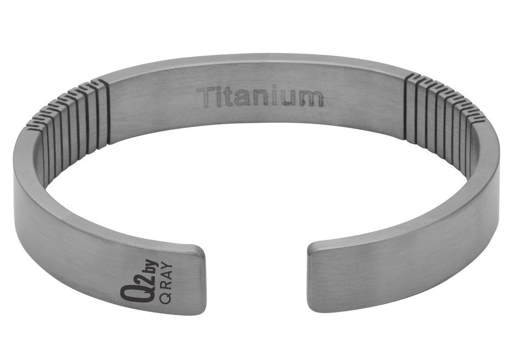 QRAY Q2 Pure Titanium Golf & Athletic Bracelet for Men & Women - 100% Hypoallergenic C-Shaped Wellness Jewelry - Perfect for Golf, Sports & Everyday Wear