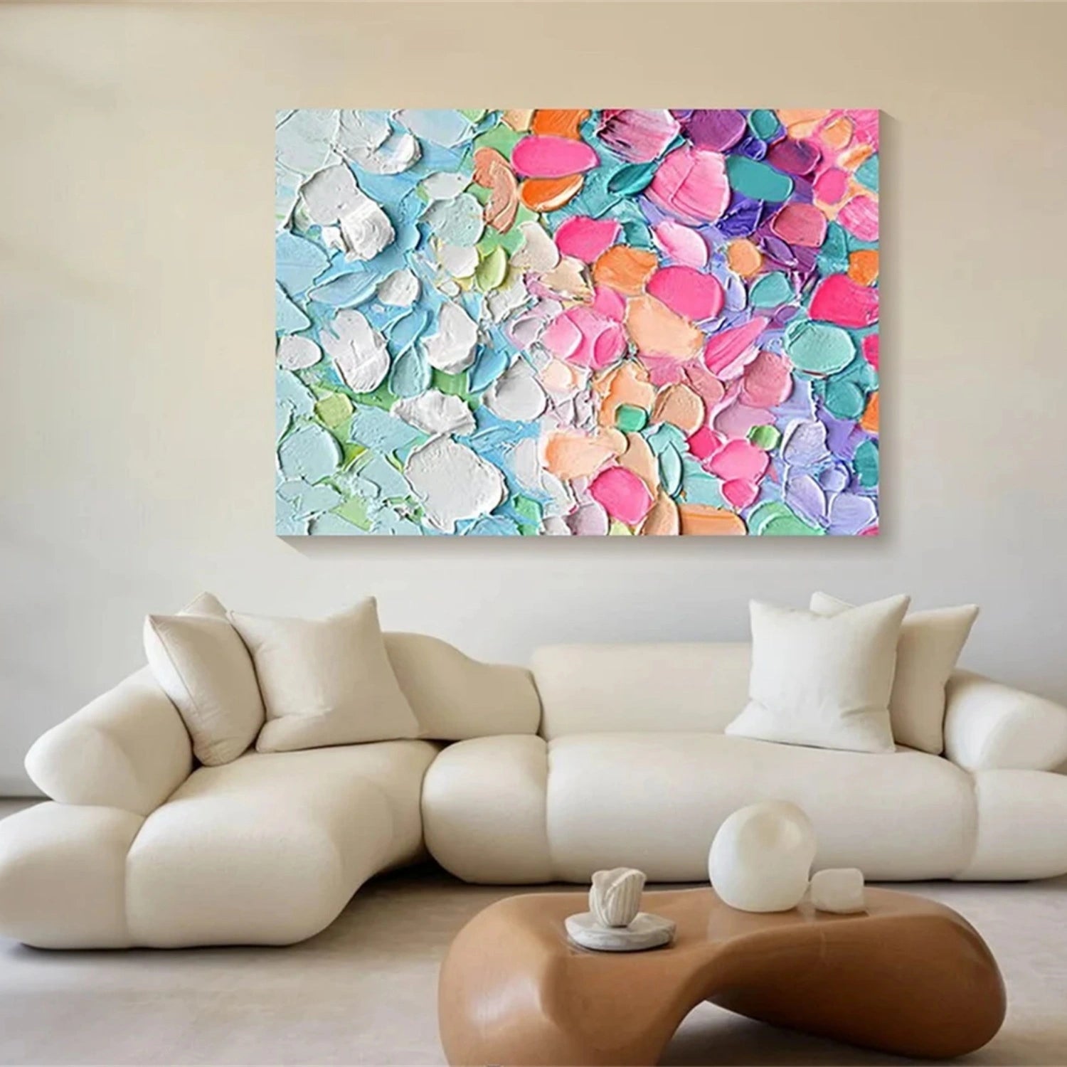 Flower and Tree Painting #FT165 - Handmade Canvas Art for Home Decor, Living Room, Bedroom & Office Wall Art