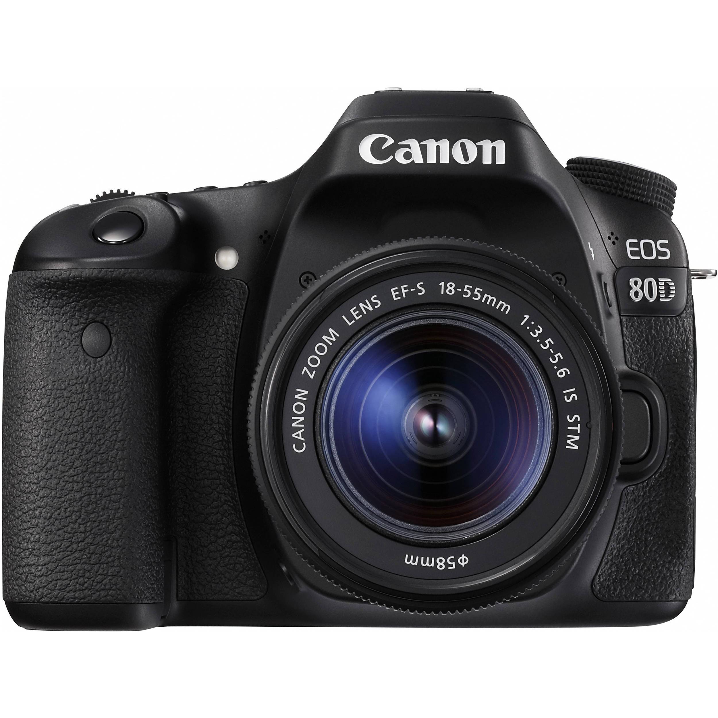 Canon EOS 80D DSLR Camera with 18-55mm Lens Kit - Professional Photography for Beginners, Vlogging & Travel - Includes EF-S 18-55mm f/3.5-5.6 IS STM Lens