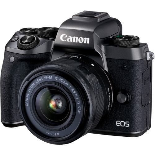 Canon EOS M5 Mirrorless Digital Camera with 15-45mm Lens Kit - 4K Video, Dual Pixel AF, WiFi & Bluetooth - Perfect for Travel, Vlogging & Street Photography