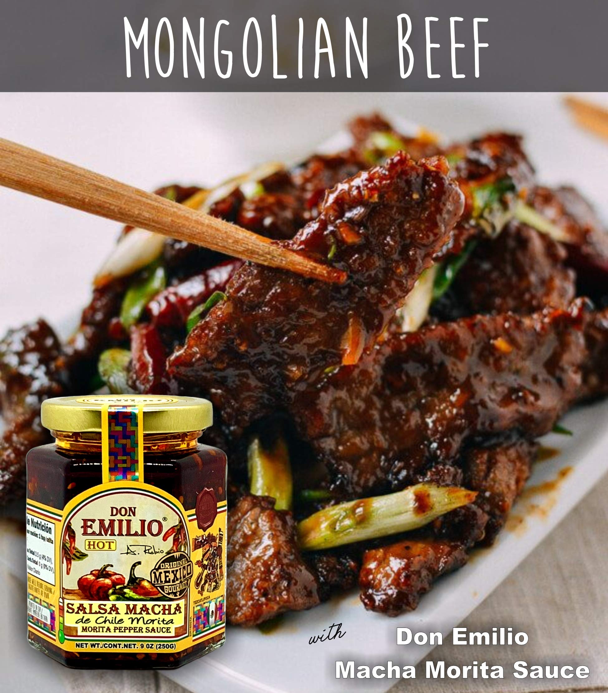 Don Emilio Salsa Macha Hot Chili Sauce - Spicy Chili Crisp Oil with Morita Peppers, Natural Chili Paste (3 Pack, 9 oz Each) - Perfect for Tacos, Nachos, Wings & Asian Dishes