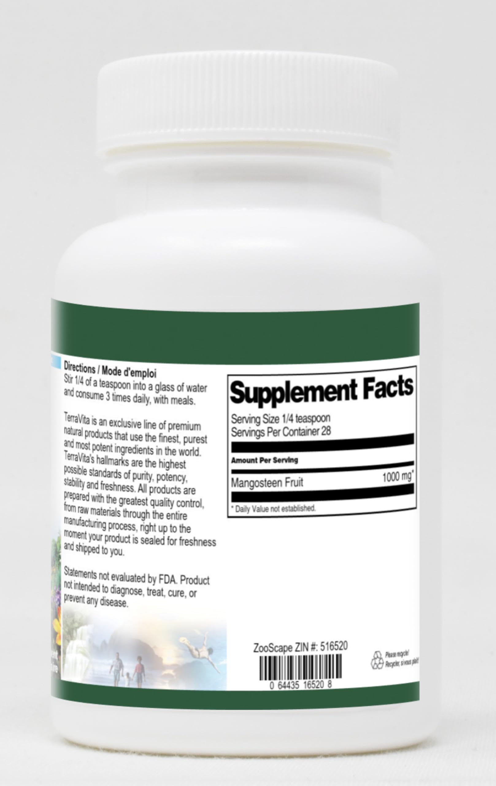 Organic Mangosteen Fruit Powder 1 oz (ZIN: 516520) - Premium Superfood Supplement for Smoothies, Baking & Wellness Drinks