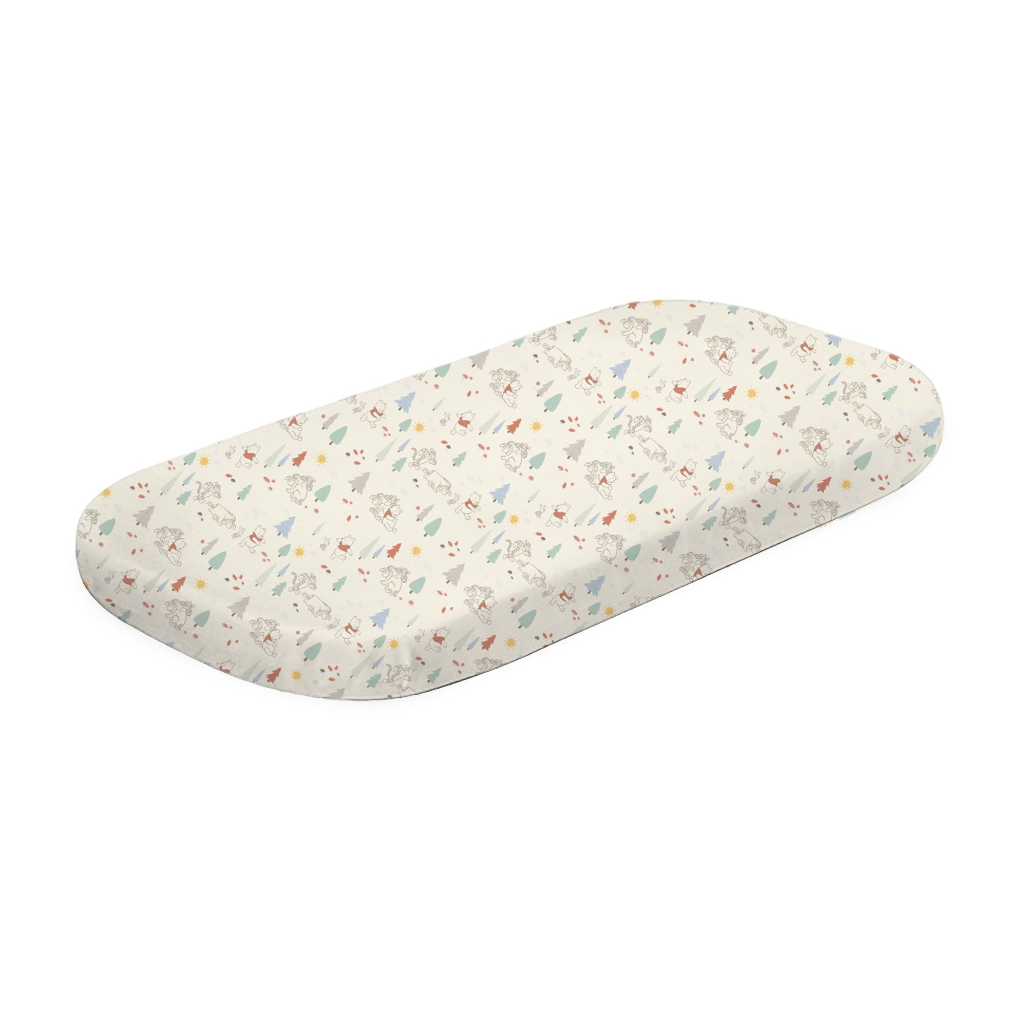 Disney Winnie the Pooh Jersey Crib Fitted Sheet - Soft Cotton Baby Bassinet & Bedside Sleeper Sheet for Nursery & Travel - Perfect for Newborns & Toddlers