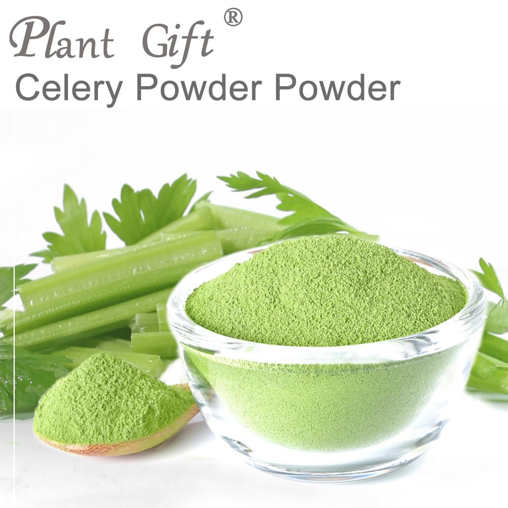 100% Natural Pure Celery Powder 100g/3.52oz - Organic Celery Juice Powder for Smoothies, Shakes, Baking, Drinks & Tea | Green Superfood Powder, Powdered Greens Supplement | No Preservatives, Vegan Friendly | Perfect for Healthy Juices, Detox Drinks & Cooking Recipes