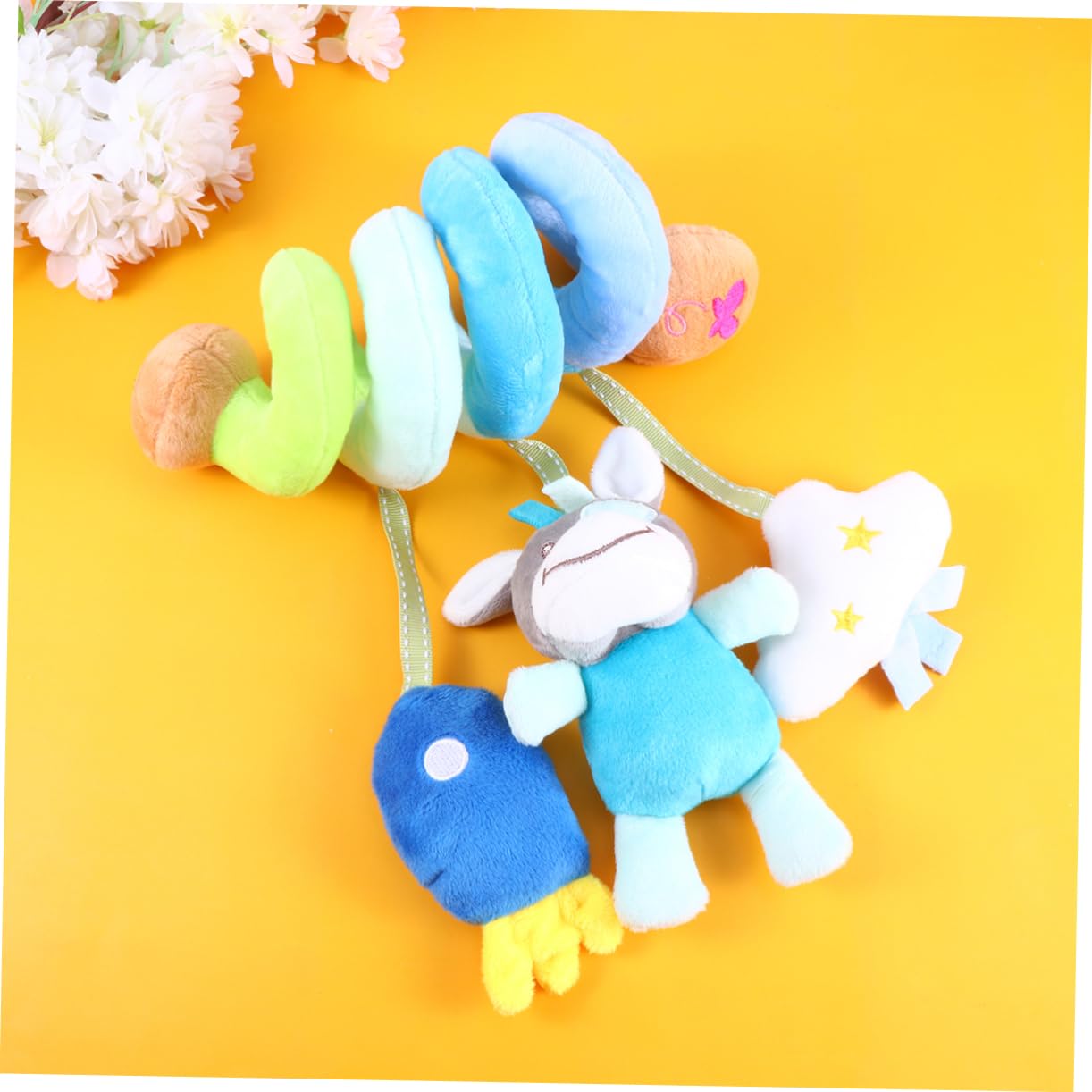 Parliky 1pc Baby Car Seat Toy with Ringing Bell & Glow Light - Fun & Interactive Infant Toy for Boys & Girls - Perfect for Road Trips & Long Car Rides