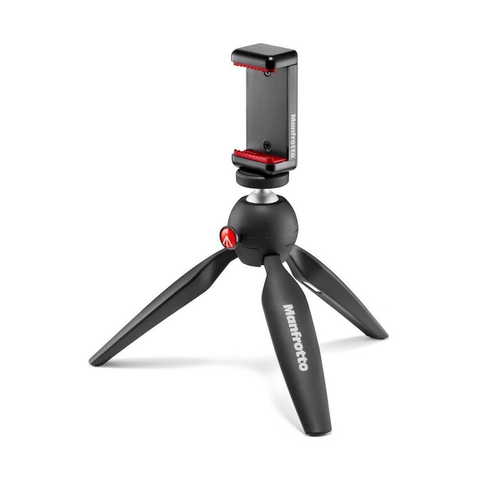 Manfrotto Pixi Mini Tripod with Universal Phone Clamp - Compact Portable Tripod Stand for iPhone, Samsung & Smartphones - Perfect for Vlogging, Travel & Outdoor Photography