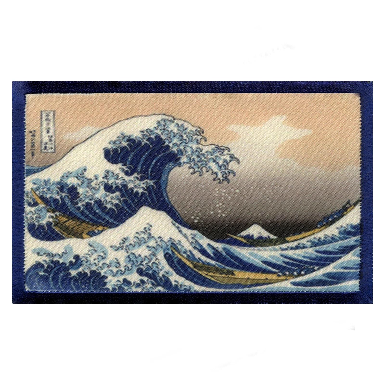 The Great Wave Japanese Art Embroidered Iron-On Patch - Small Size for DIY Denim Jackets, Backpacks & Hat Decoration