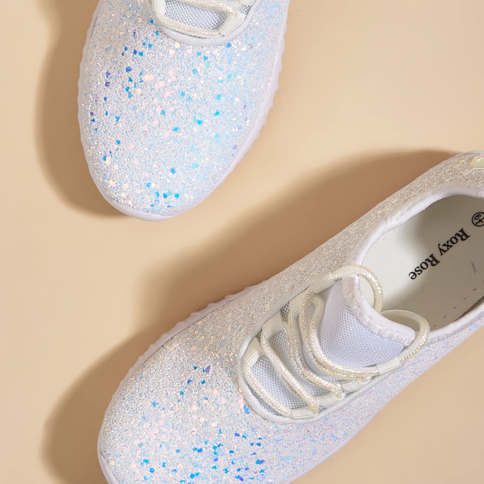 Women's Fashion Glitter Slip-On Sneakers - Lightweight Running, Tennis & Walking Shoes for Casual Wear, Gym & Everyday Use