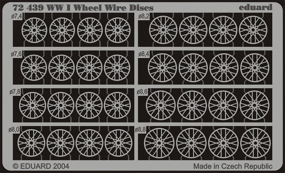 Eduard 72439 WWI Wheel Wire Discs - 1/48 Scale Model Accessories for Aircraft & Military Vehicle Kits - Perfect for Dioramas & Historical Recreations