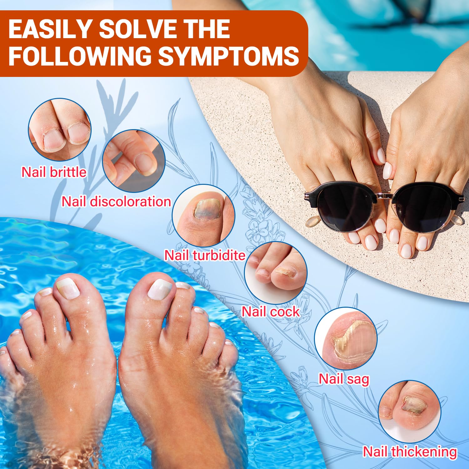 Extra Strength Toenail & Fingernail Fungus Treatment - 30ML Safe & Gentle Nail Repair Solution | Effective Nail Softener & Enhancer for Healthy Nails | Perfect for Athletes, Swimmers & Pedicure Care