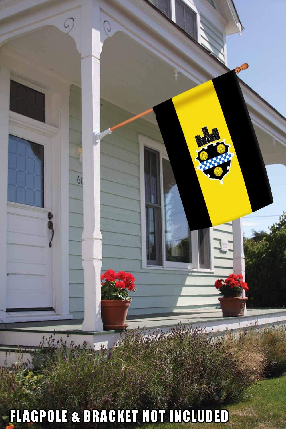 Toland Home Garden Pittsburgh City 28 x 40 Inch Decorative Pennsylvania Town Gold Regional Garden Flag - Perfect for Outdoor Patio, Yard Decor & Seasonal Home Display