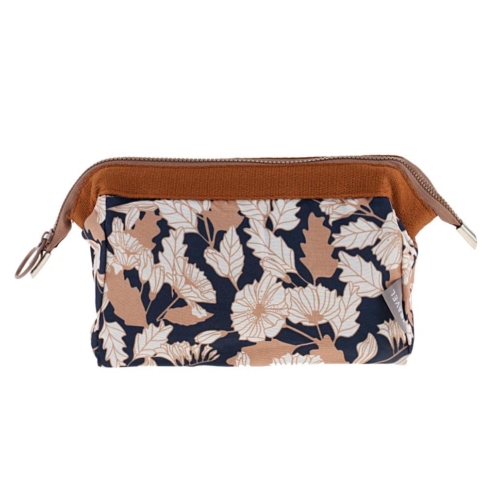Waterproof Travel Organizer Bag for Makeup & Toiletry - Brown Cosmetic Pouch Case | Perfect for Vacation, Gym, Camping & Business Trips