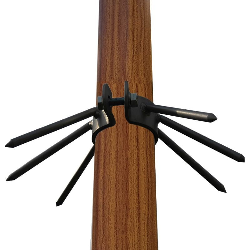 4M Dark Wood Grain Camera Mast with Tilt Anchor - Perfect for Outdoor Photography, Videography, and Surveillance Installations