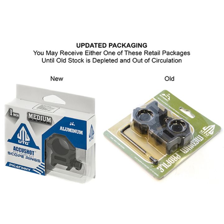 Leapers UTG ACCUSHOT 30mm Medium Profile Weaver Mount Rings - High Precision Scope Mounting for Hunting & Shooting Sports