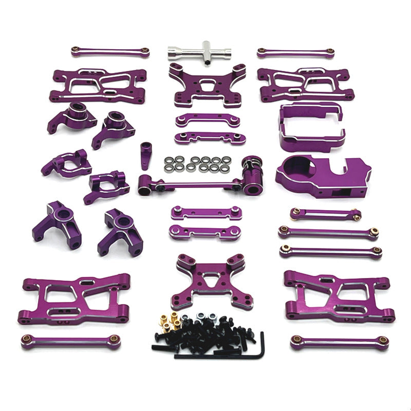 WLtoys & Relalo 1/14 & 1/12 Scale RC Car Metal Upgrade Kit with Silver Trim - High Performance Replacement Parts for Off-Road Racing and Drifting