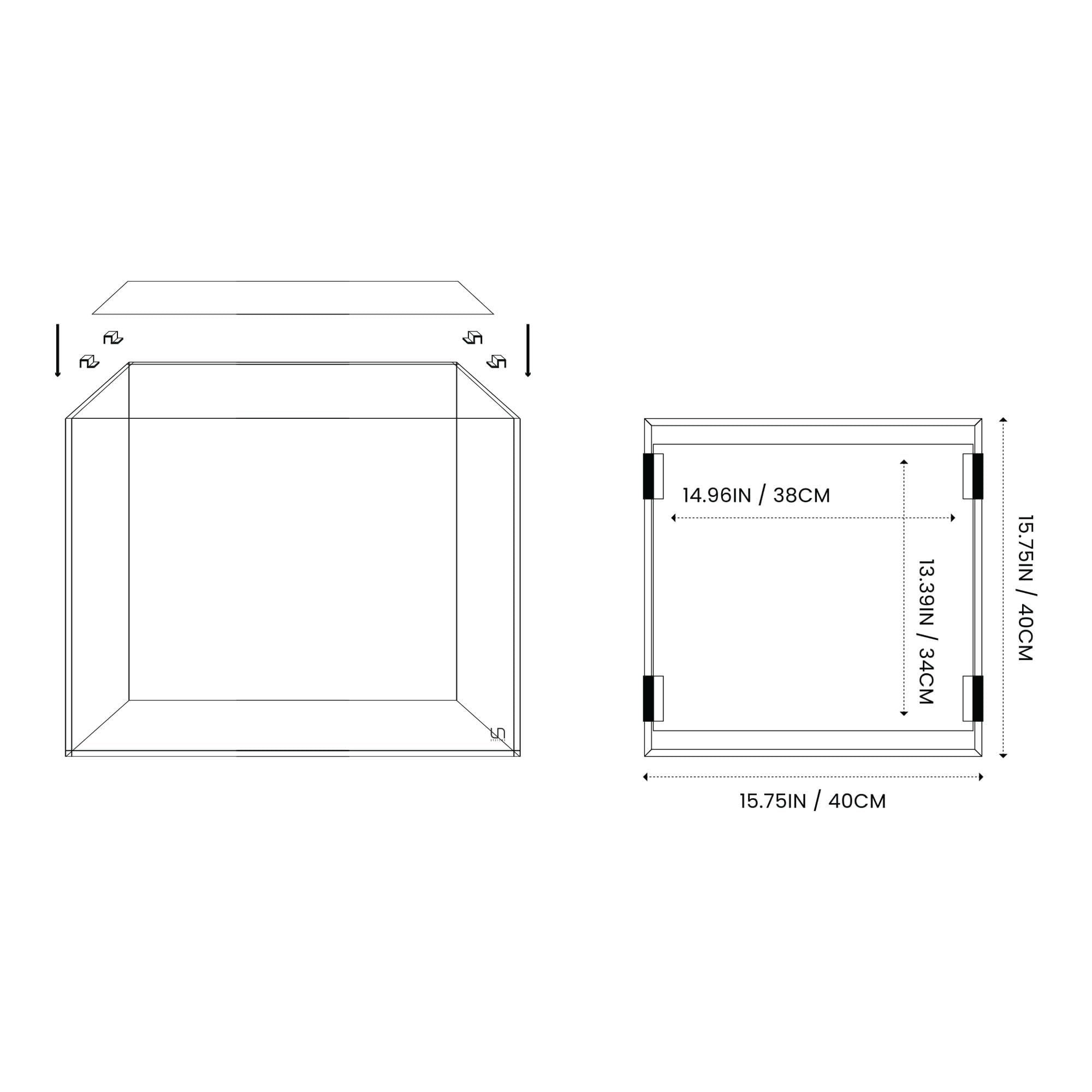 Ultra Clear Rimless Aquarium Lid - Frameless Fish Tank Cover for Glass Aquariums | Perfect for 40C Tanks (Includes Lid + Clips) | Ideal for Home & Office Aquarium Setups