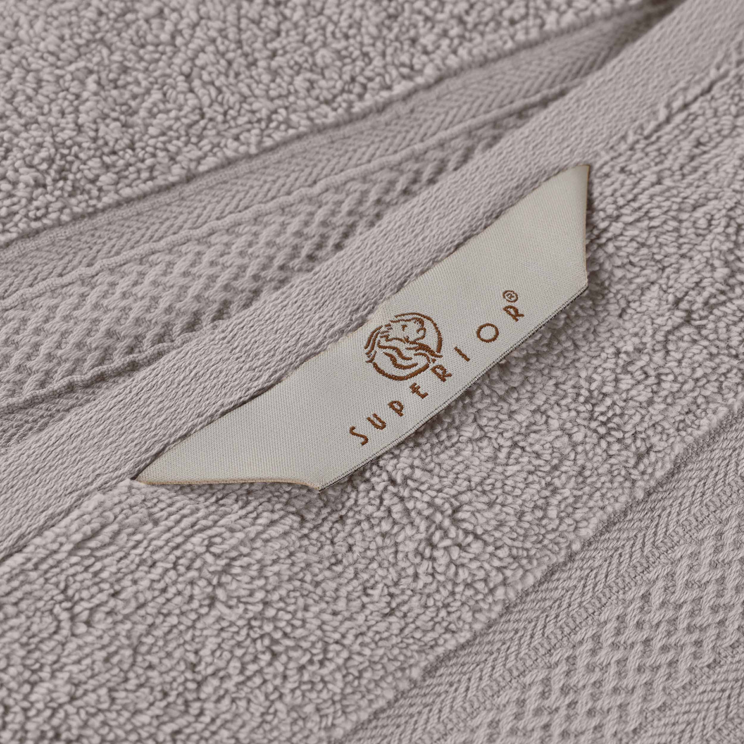 Premium Zero Twist Cotton Jacquard Chevron Face Towels - Set of 12 | Ultra Soft Bath & Hand Towels for Spa, Guest Bathroom & Luxury Home Decor