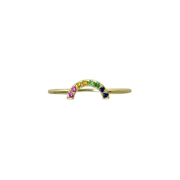 Mini Rainbow Ring - Dainty Stackable Jewelry for Women - Perfect for Everyday Wear, Layering & Gifts