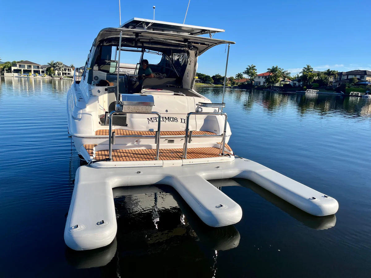 Inflatable Jet Ski Dock - Portable Floating Pontoons for Watercraft Storage & Recreation | Perfect for Lakes, Beaches & Marinas