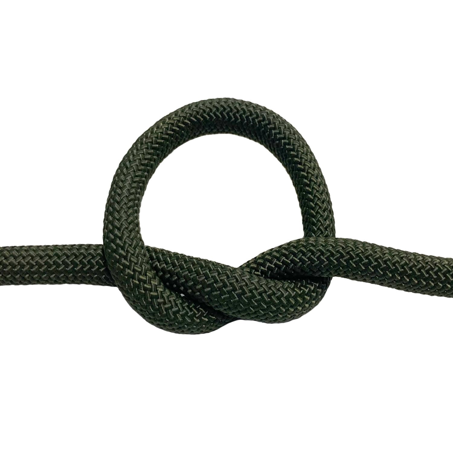 Premium Braided Polyester Arborist Rope - Heavy Duty Outdoor Climbing Rope for Rock Climbing, Hiking, Camping & Tree Swing - Army Green - Ideal for Adventure Sports, Survival Training & Backyard Activities