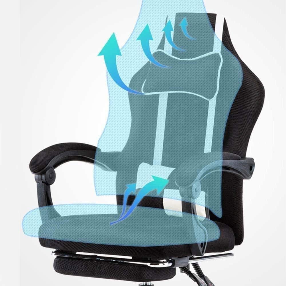 Ergonomic High Back Gaming Chair with Lumbar Support - Racing Style Office Computer Desk Chair for Home & Work - Adjustable Swivel & Lift Mechanism for Comfortable Gaming, Working & Studying