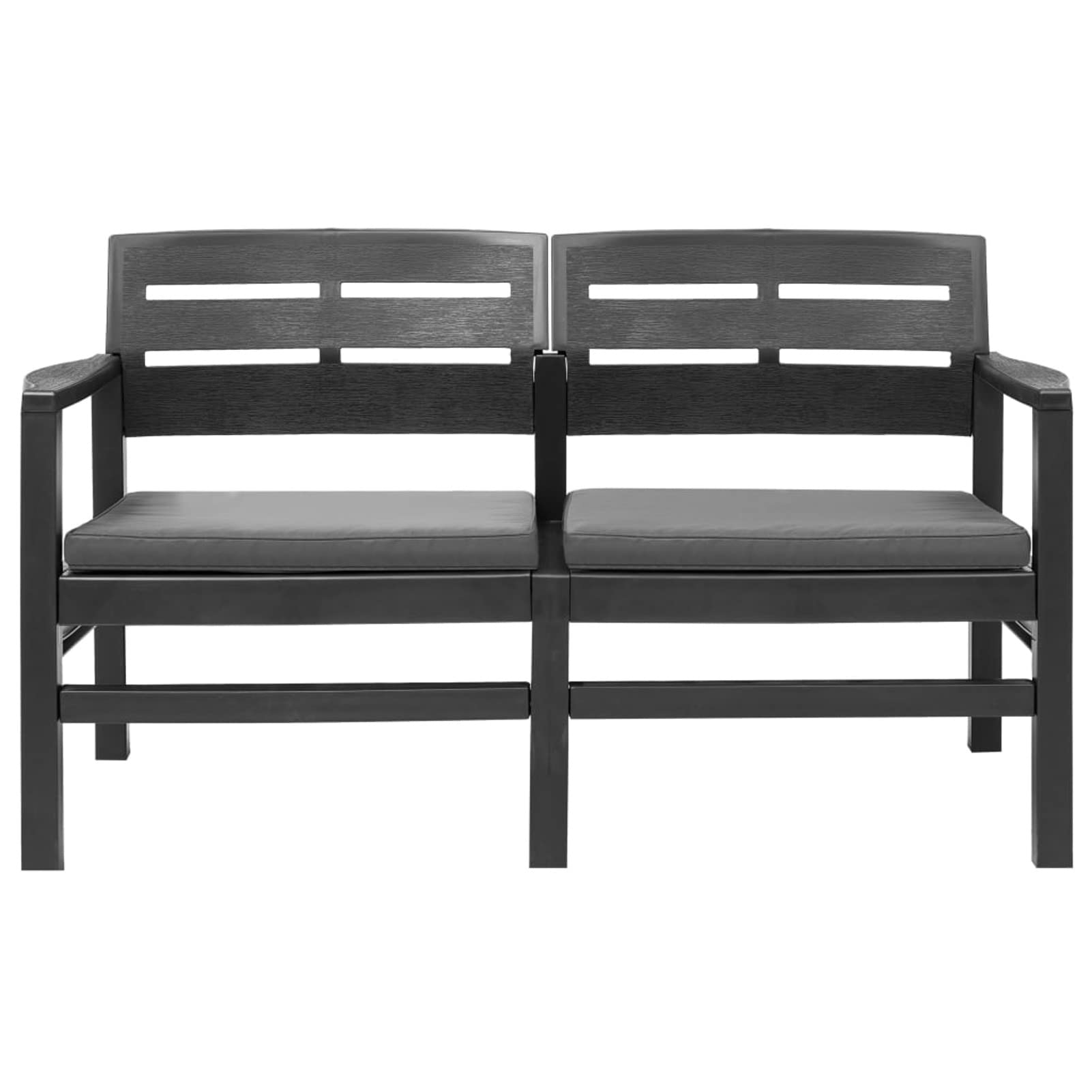 Waterproof 2-Seater Patio Bench with Cushions - 52.4
