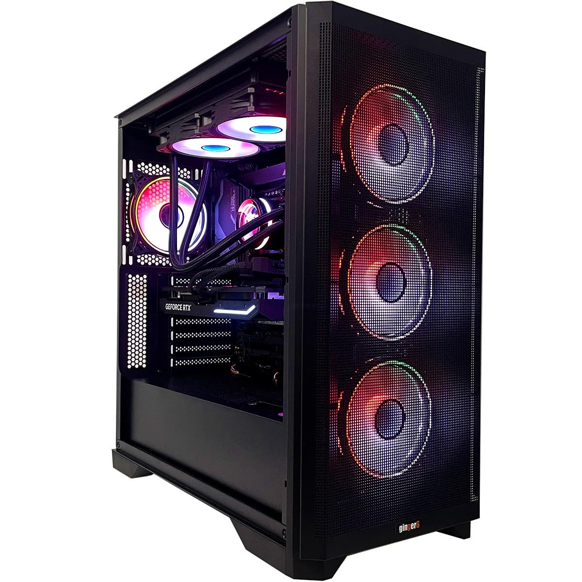 Ginger6 Gaming PC Desktop 14ZI58P-8PX - Intel Core i7 14700F, RTX 4060 8GB, 1TB NVMe SSD, 64GB DDR5, Z790, Wi-Fi 6E, Liquid Cooling, Win 11 - Perfect for 4K Gaming, Streaming & VR