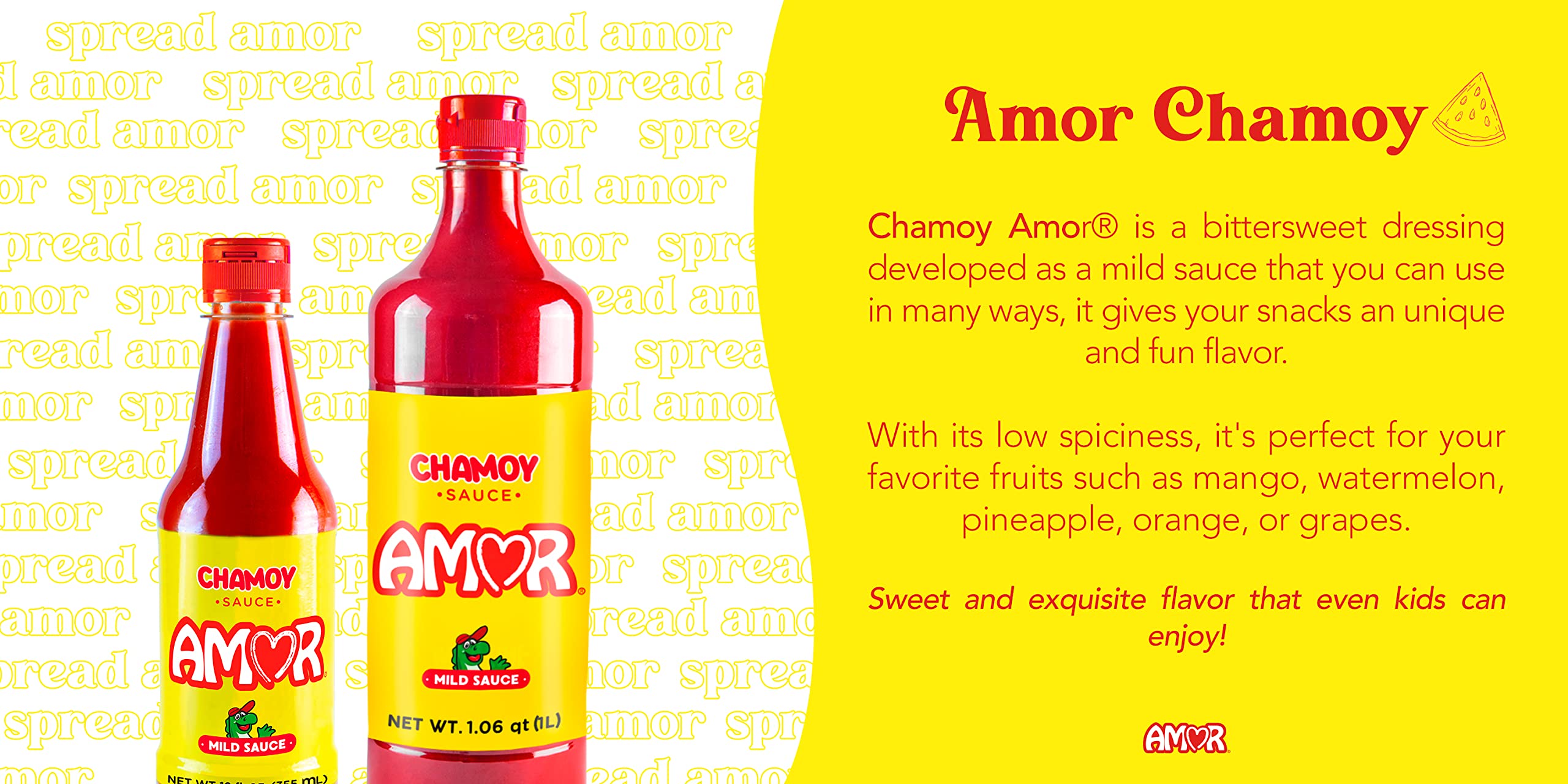 Spicy Amor Chamoy Sauce - Bittersweet Flavor for Fruits, Snacks & Drinks