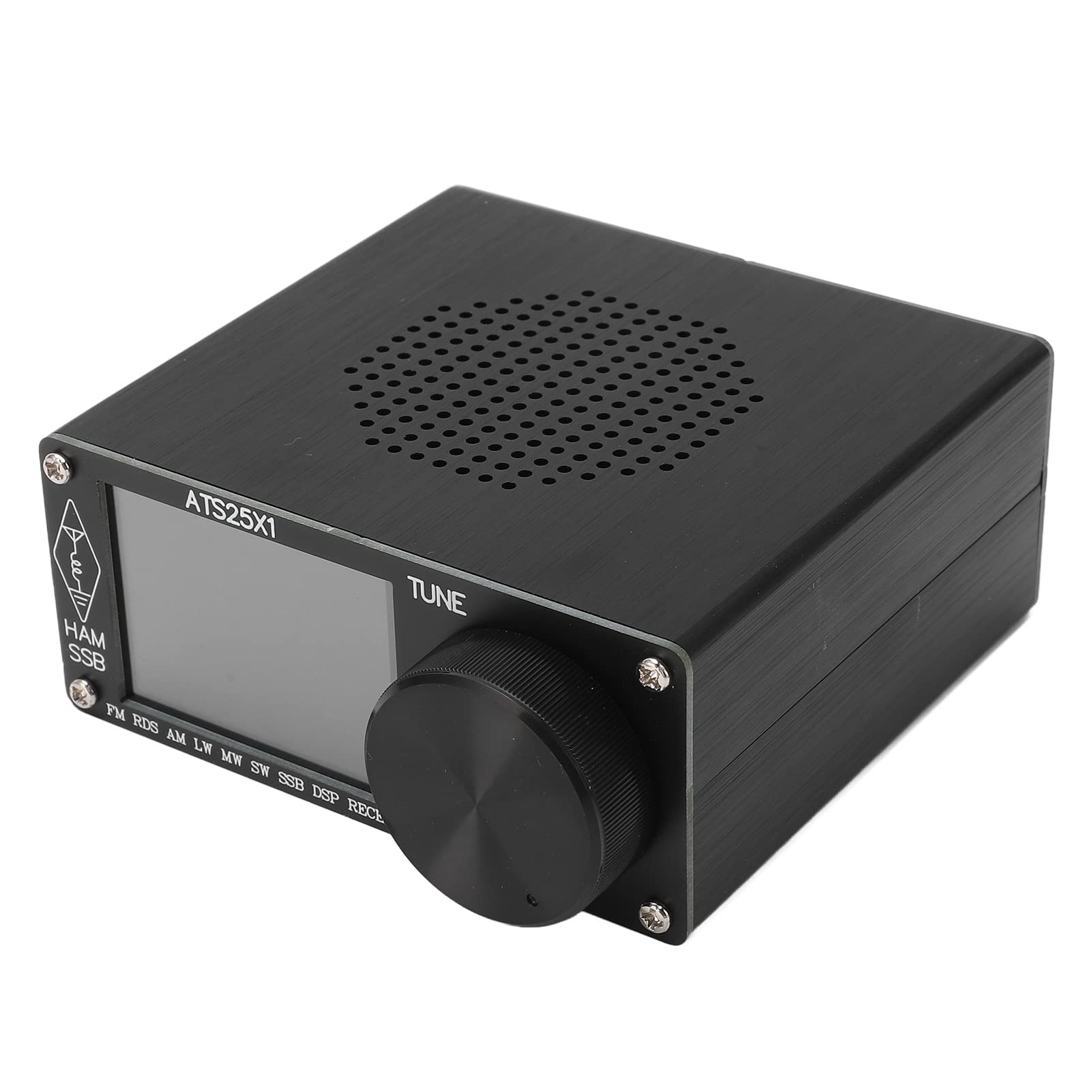 Portable Full Band Radio Receiver with 2.4 Inch Color Touchscreen - Aluminum Alloy Housing for Outdoor, Camping, Emergency & Travel Use