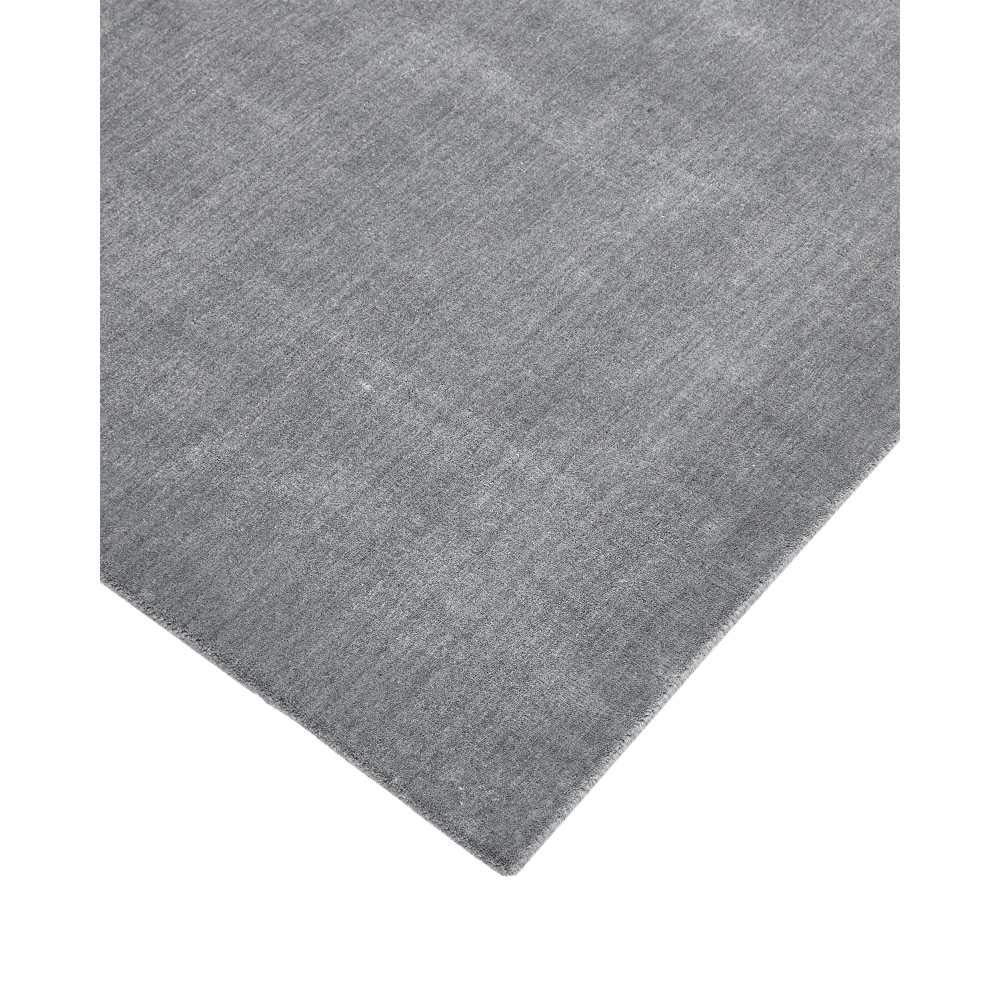 Solo Rugs Wellington Contemporary Solid Loom Knotted Area Rug - Charcoal Gray 8' x 10' - Perfect for Living Room, Bedroom & Office Decor