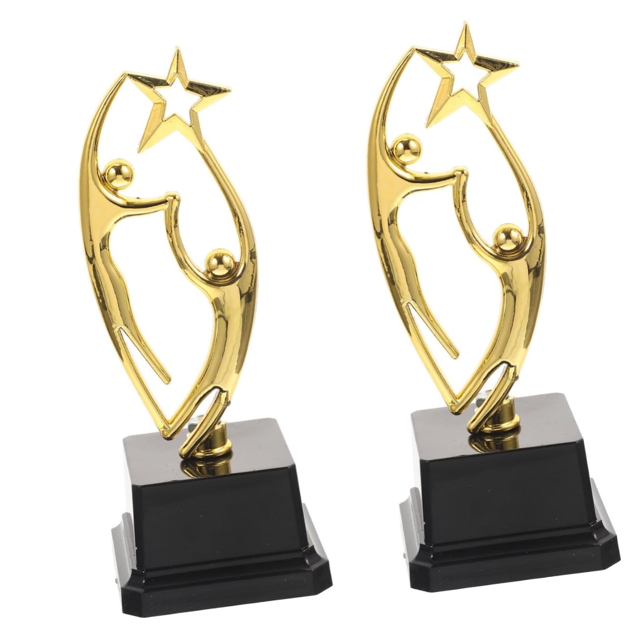 BESPORTBLE 2 Pack Mini Sports Trophy Set - Basketball & Football Awards for Kids - Durable ABS Plastic - Perfect for Party Favors, School Rewards & Game Day Prizes