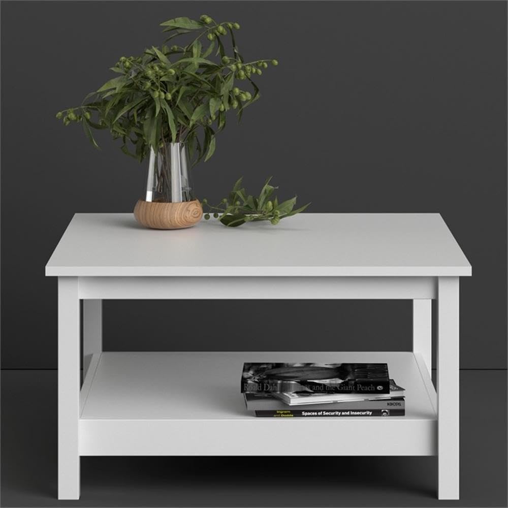 Tvilum White Madrid Coffee Table - Modern Scandinavian Design for Living Room, Lounge & Office - Durable & Stylish Home Decor