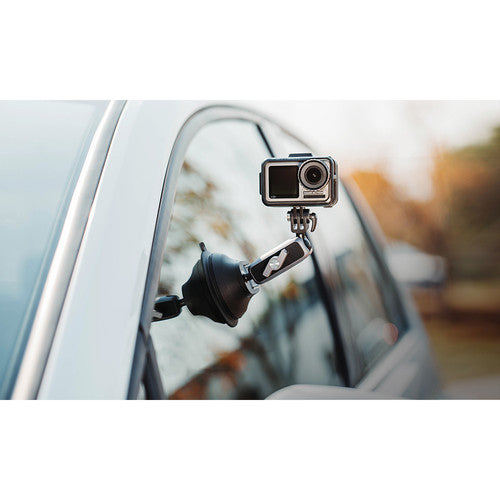 PGYTECH Action Camera Suction Cup Mount - Secure 360° Rotation for GoPro, DJI, Insta360 - Perfect for Car, Motorcycle, Surfing & Adventure Sports