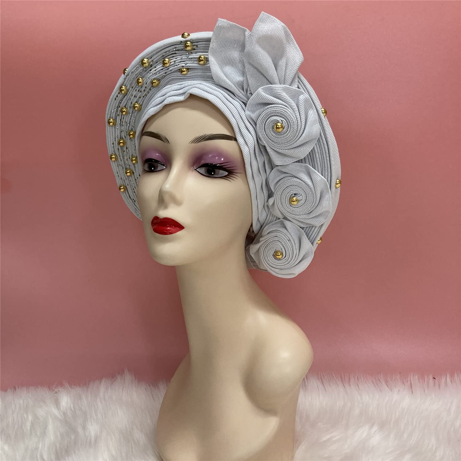 African Gele Headwraps for Women - Handmade Nigerian Headgear for Weddings & Parties - Elegant Headwraps for Special Occasions, Church Events & Cultural Celebrations