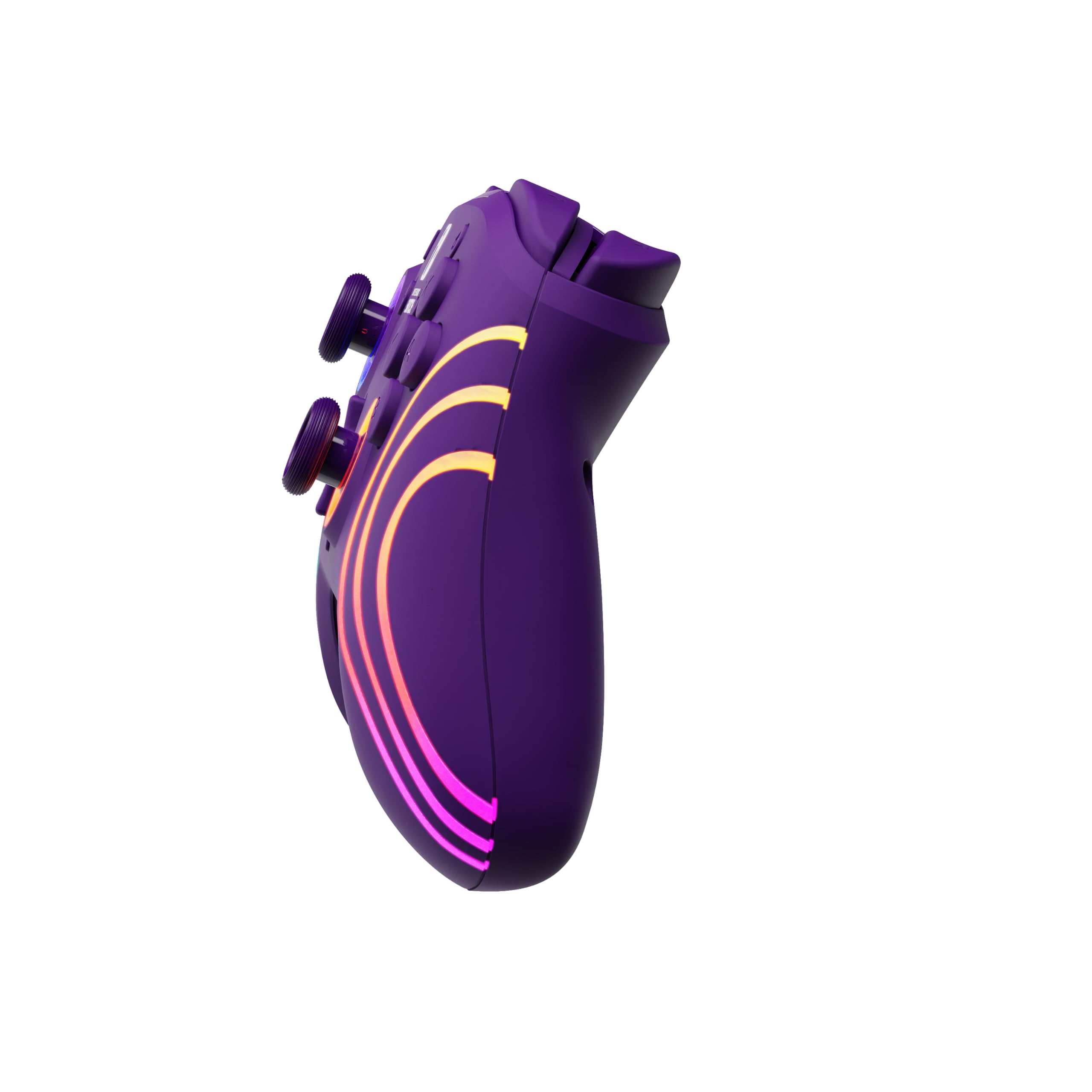 Afterglow Wave Wireless Pro Controller for Nintendo Switch & OLED Model - Customizable LED Lighting, Ergonomic Design, Purple - Perfect for Gaming, Streaming & Multiplayer Sessions