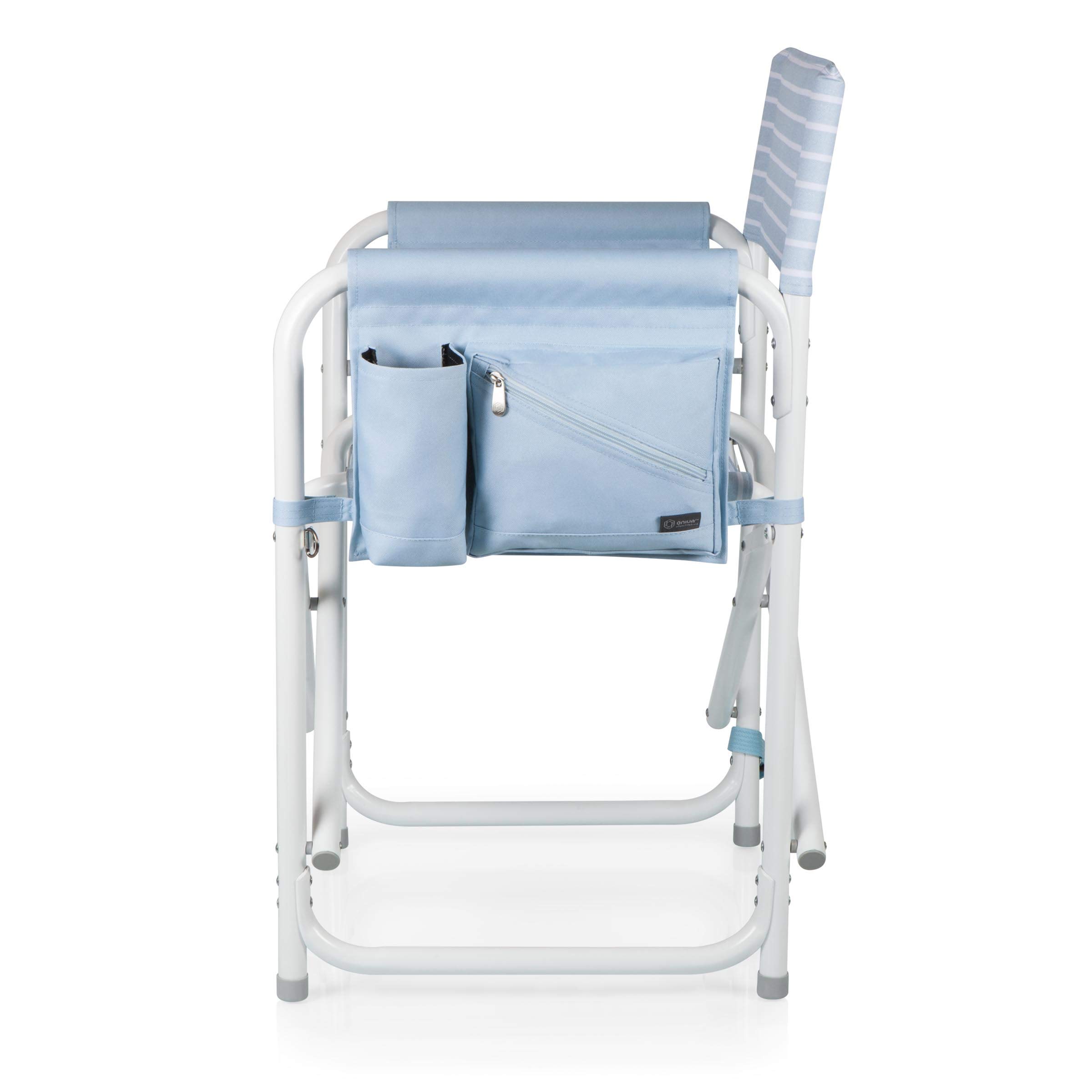 Picnic TIME Outdoor Directors Chair with Side Table - Portable Folding Beach Chair for Adults, Sturdy Camping Chair with Built-in Table - Perfect for Beach, Backyard, Camping & Outdoor Relaxation