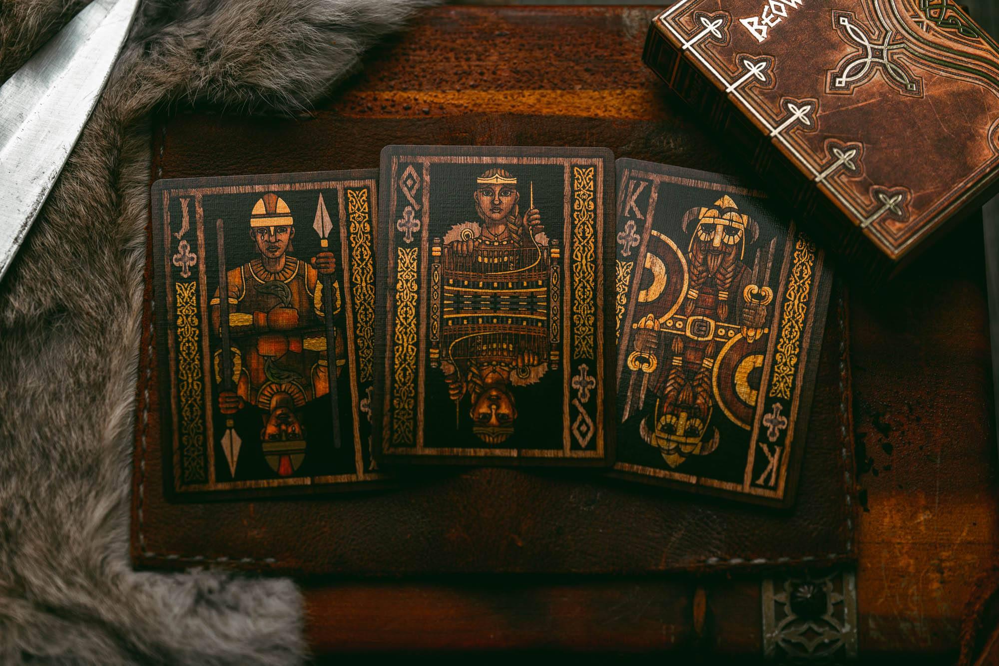 Beowulf Playing Cards - Premium Viking-Themed Deck for Poker, Magic Tricks & Collectors | Perfect for Game Nights, Gifts & Cardistry