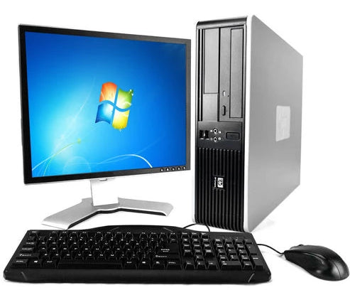 HP Compaq Pro DC5800 SFF Desktop Computer - Intel Core 2 Duo 2.5GHz, 2GB RAM, 250GB HDD, DVD, Windows 7 Pro 32-bit with 17